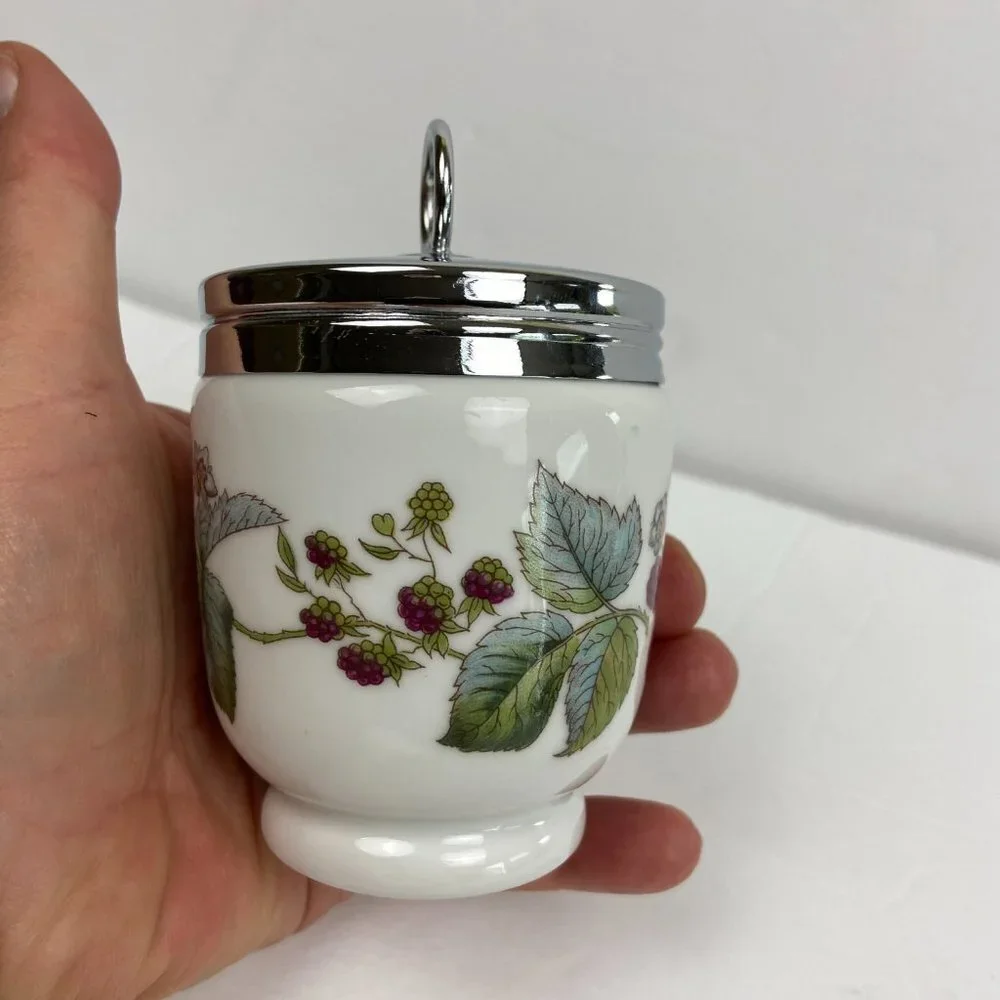 Royal Worcester porcelain egg coddler or container with lid